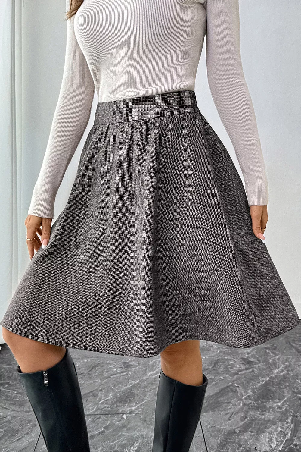 A-Line Textured Skirt, image 5