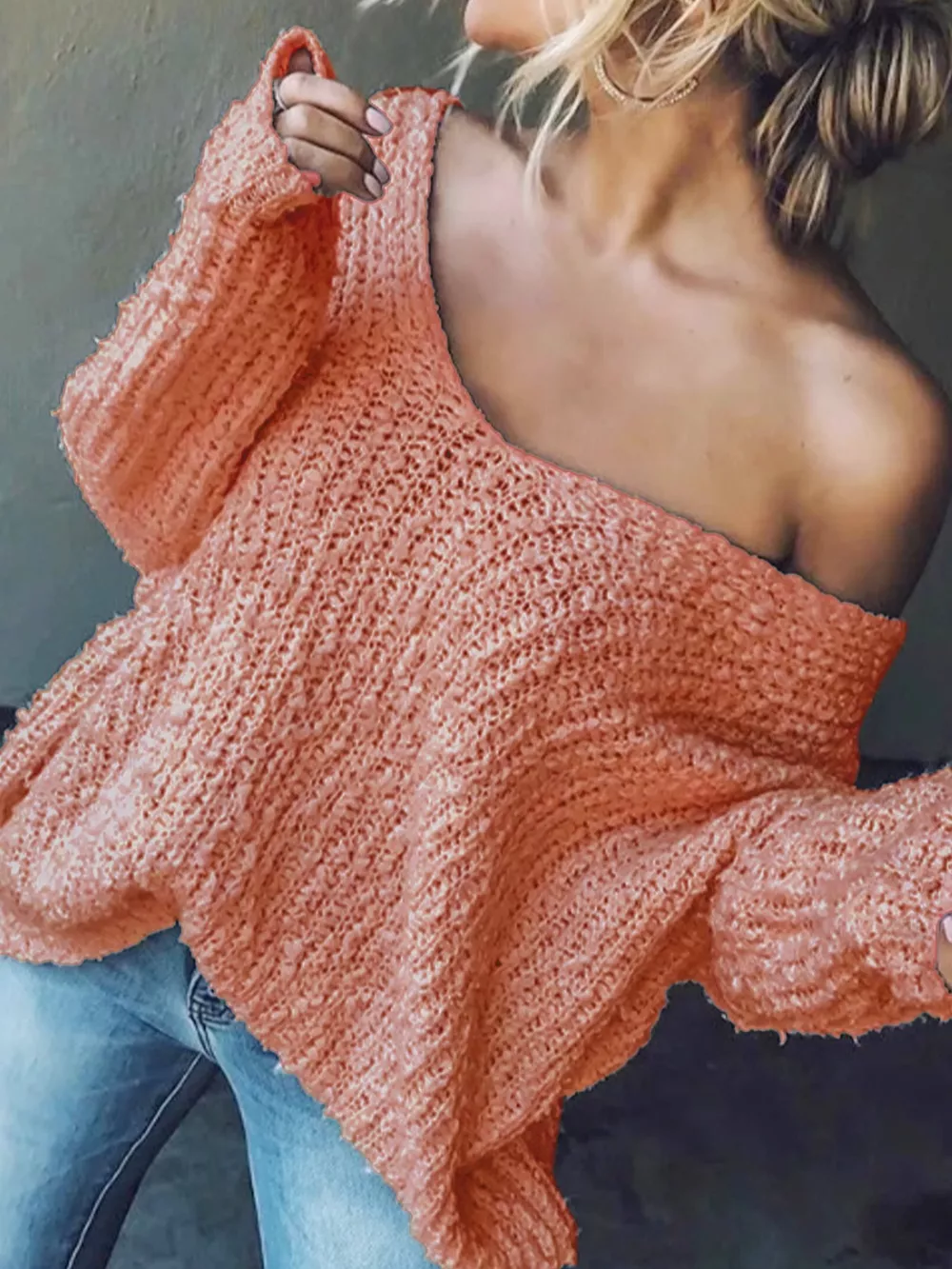 Loose Fit Long Sleeve Sweater, image 22