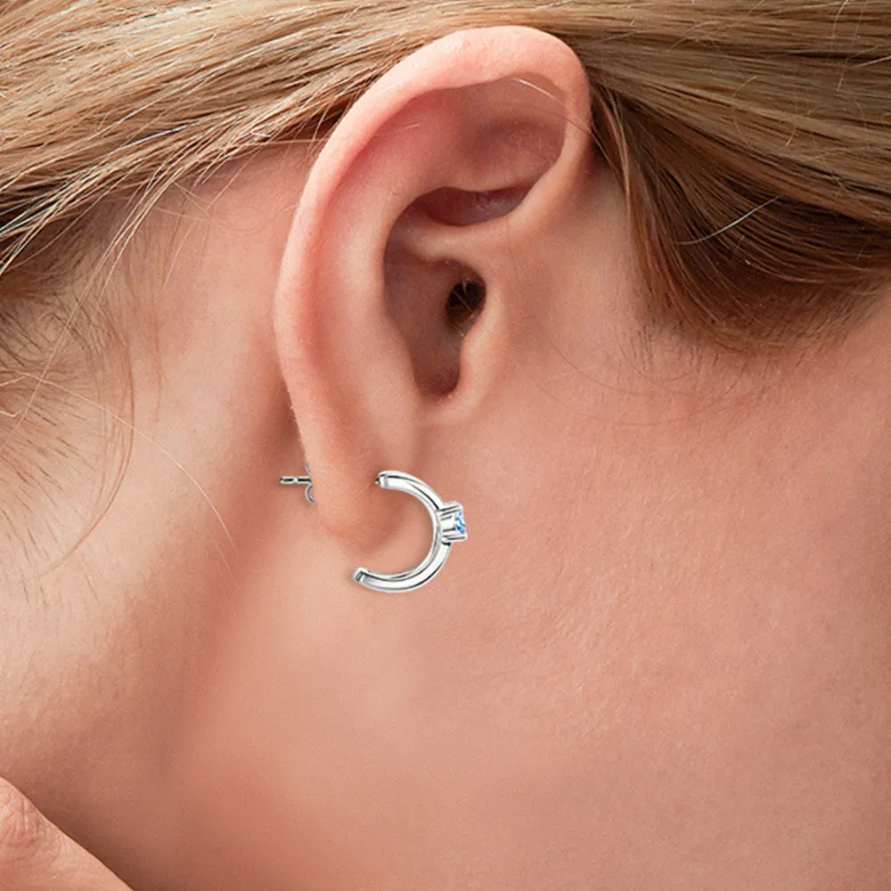 Moissanite 925 Sterling Silver Earrings, image 8