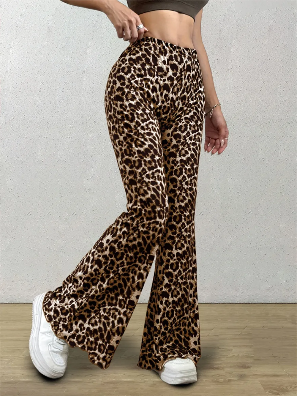 Leopard Flare Pants, image 4