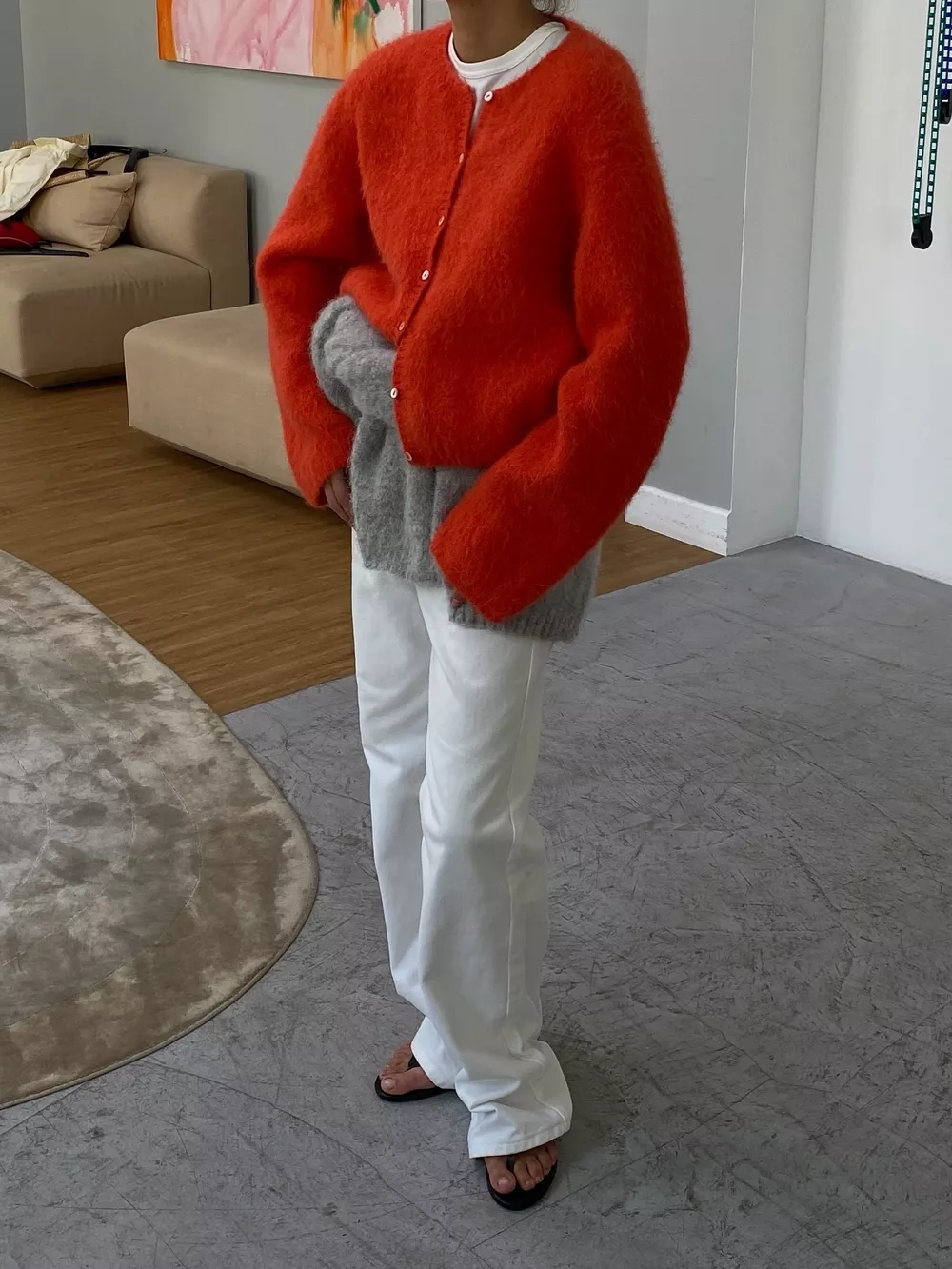 Cozy Fuzzy Button-Down Cropped Cardigan, image 14