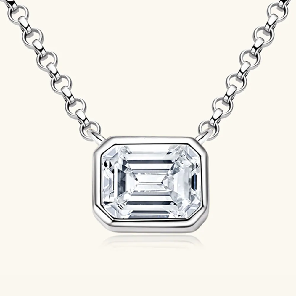 1 Carat Moissanite 925 Sterling Silver Pendant Necklace, image 7