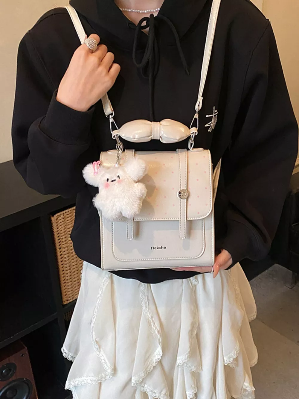 Flap Mini Backpack Bag, image 5