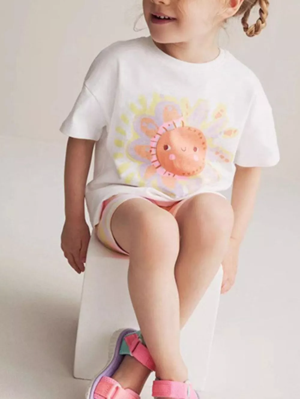 Children's Cartoon Sun Short Sleeve T-Shirt, image 2