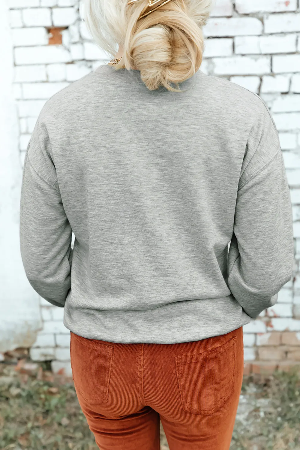 GAME DAY Round Neck Long Sleeve Sweatshirt, image 2