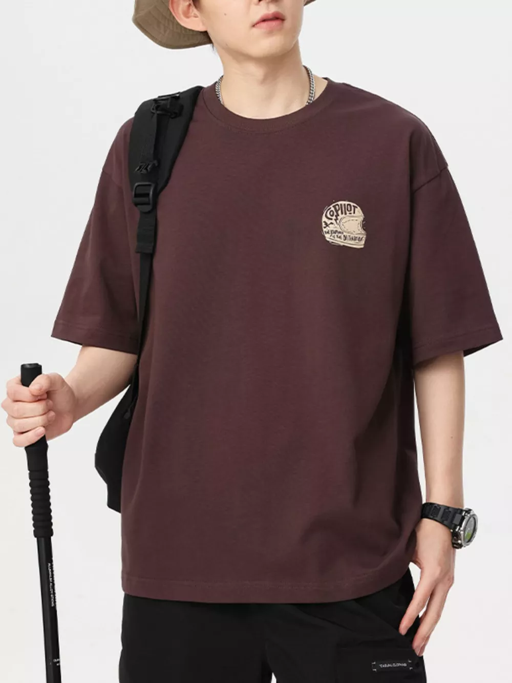 Men's Plus Size Graphic Round Neck Short Sleeve T-Shirt, image 4