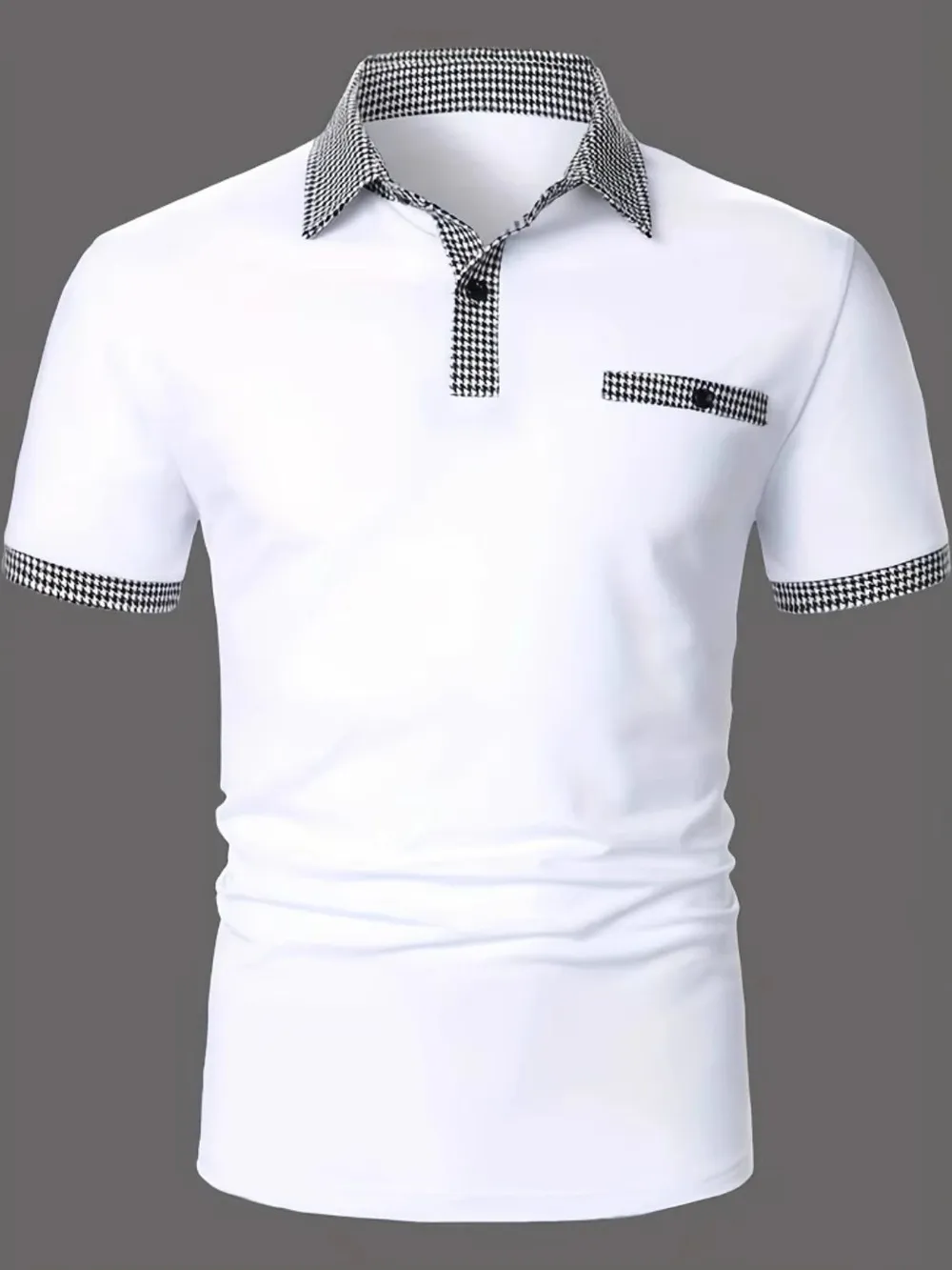 Men's Full Size Collared Neck Short Sleeve Polo Plus Size, image 2