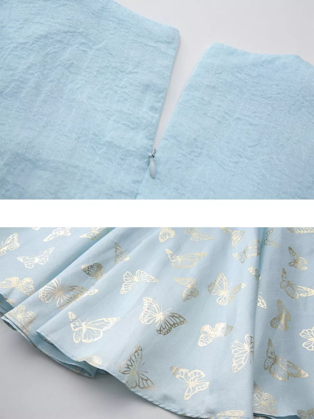 Butterfly Print Puff Sleeve Dress, image 7
