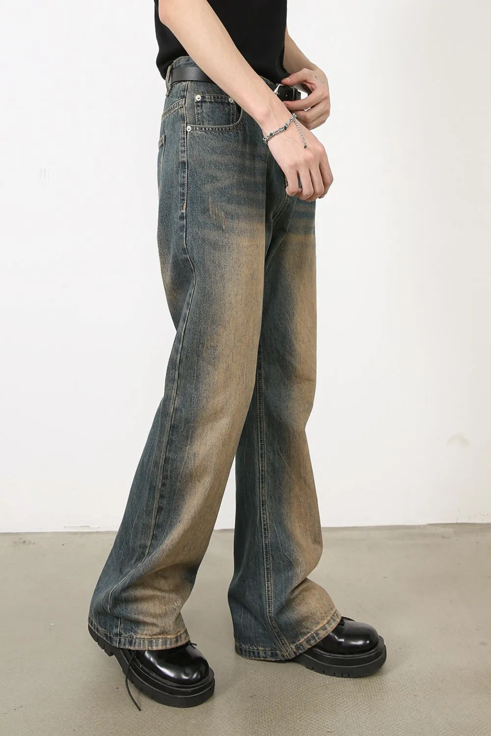 Men's Bootcut Jeans with Pockets, image 3