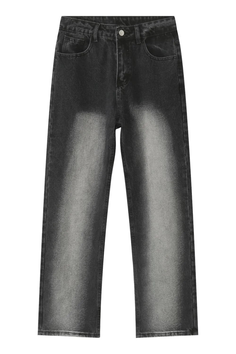 Men's Washed Straight Leg Jeans, image 6