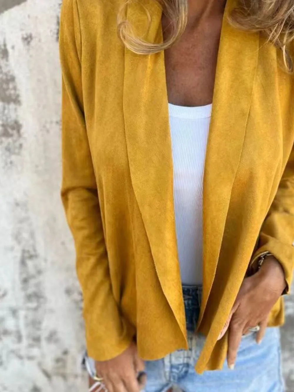 Full Size Open Front Casual Cardigan Plus Size, image 5