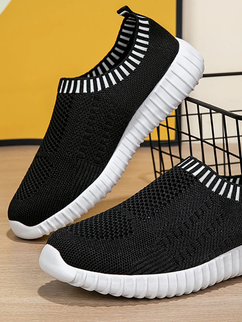 Breathable Knit Slip-On Athletic
