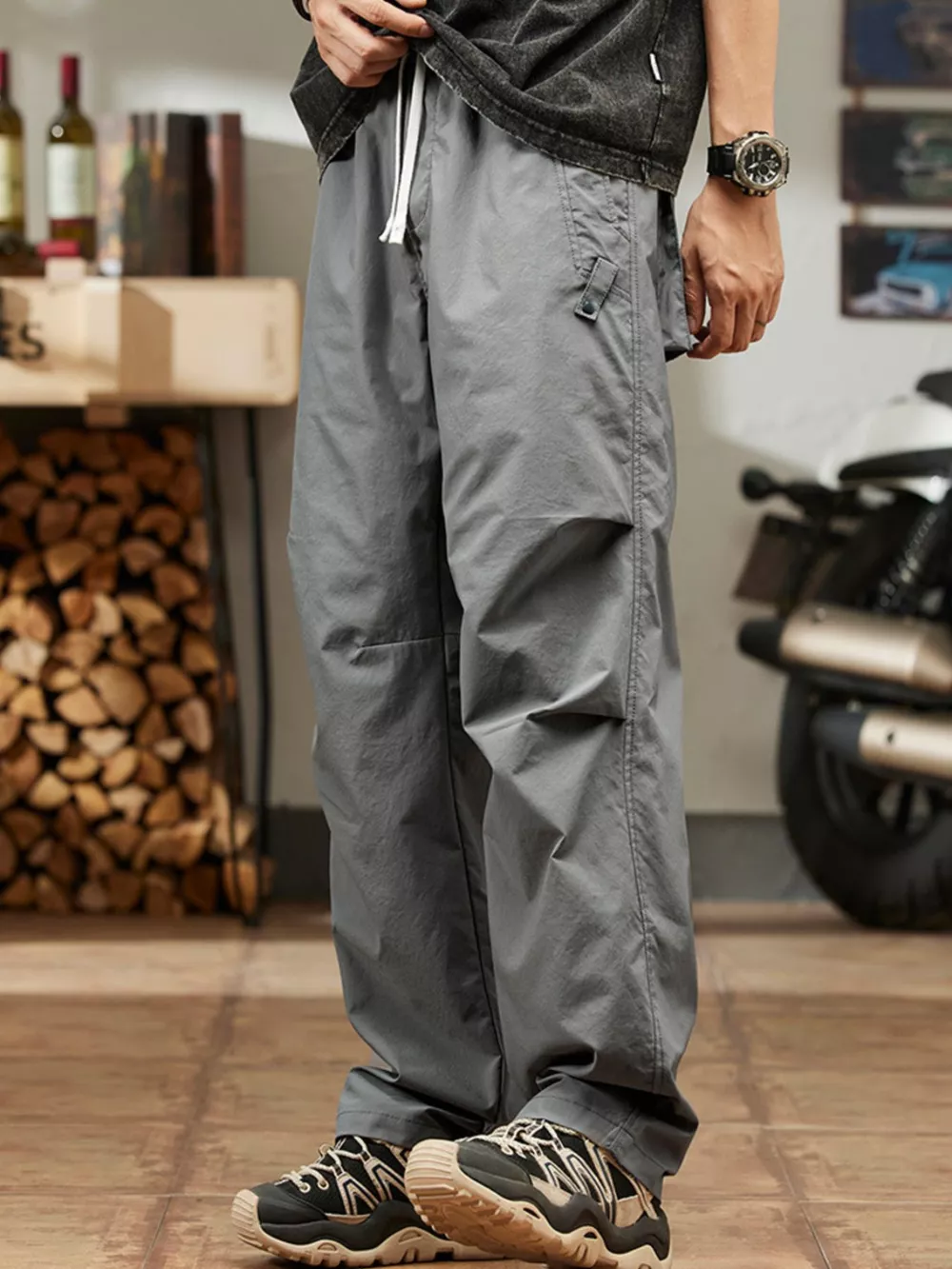Men's Plus Size Casual Relaxed Fit Drawstring Pants, image 10