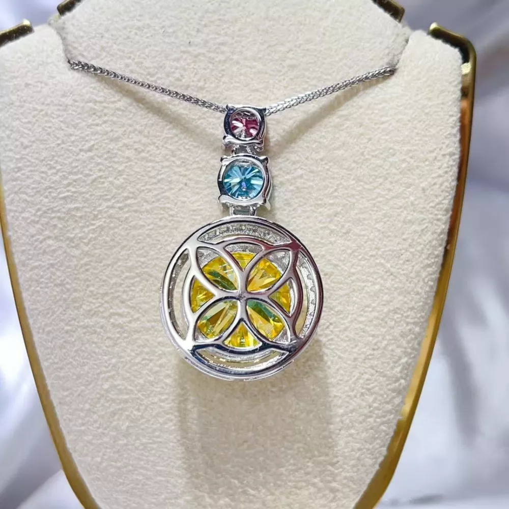 11.5 Carat Moissanite 925 Sterling Silver Necklace, image 6