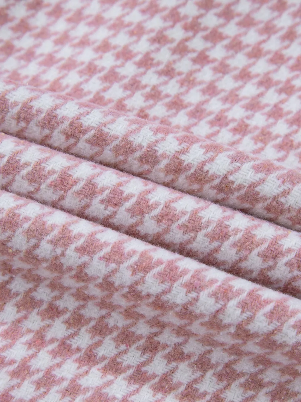 Button Down Houndstooth Color Block Shacket, image 3