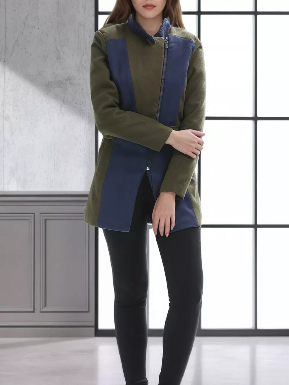 Color Block Zip Up Outerwear, image 2