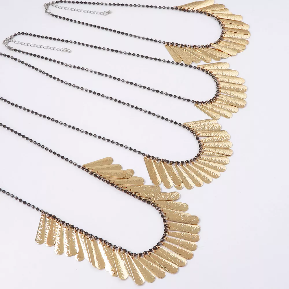 4-Piece 18K Gold-Plated Iron Tassel Necklace, image 4