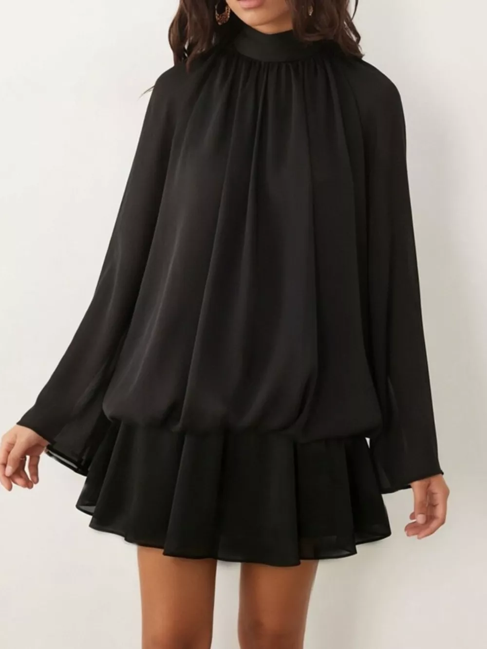 Tie Back Flare Sleeve Mini Dress, image 2