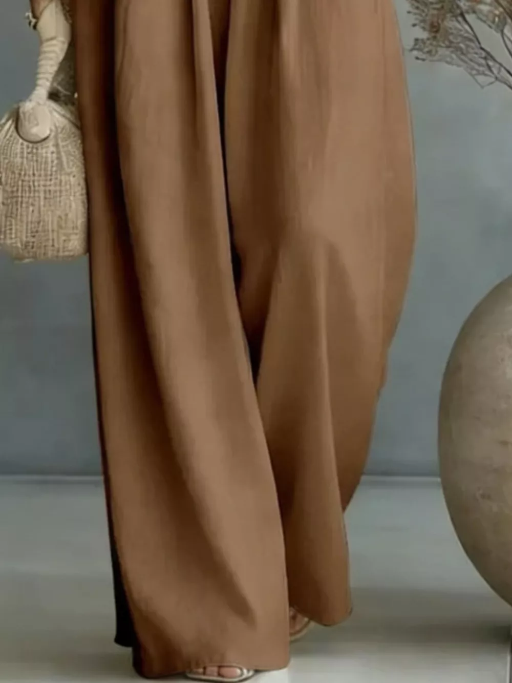 Full Size Half Sleeve Wide-Leg Jumpsuit Plus Size, image 33