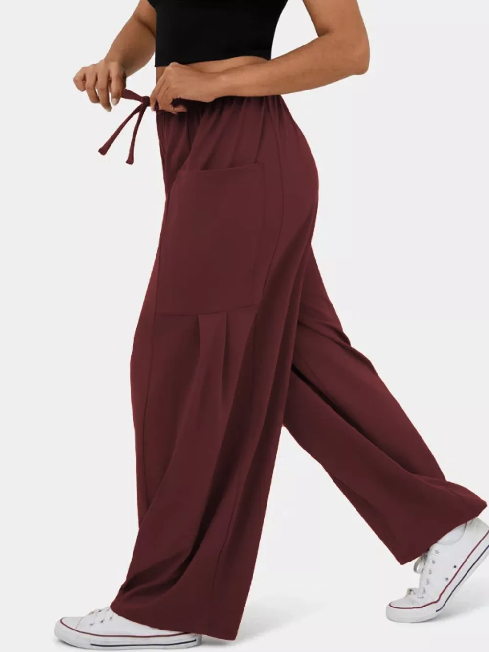 High-Waisted Drawstring Wide-Leg Pants, image 20