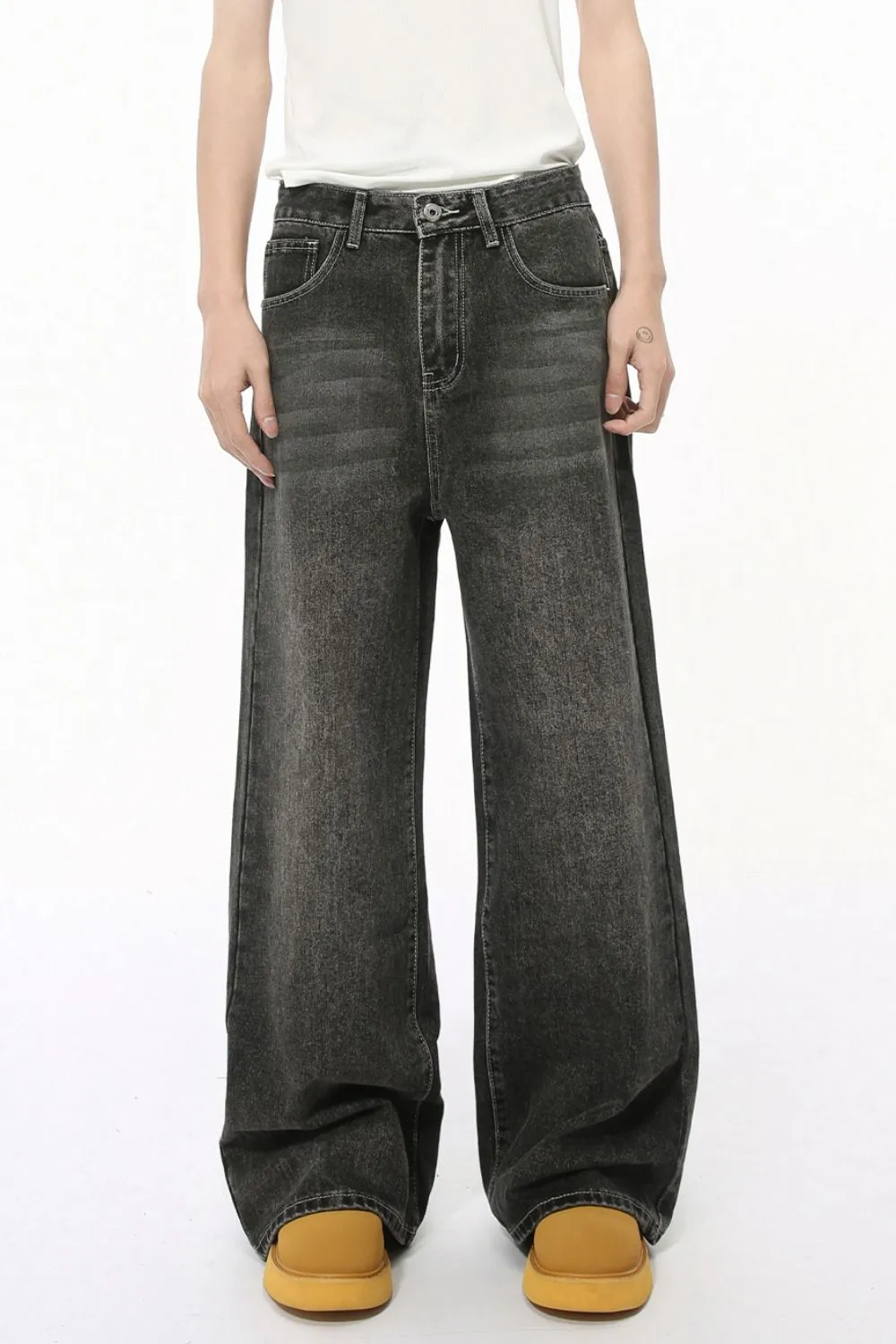 Wide Leg Men's Jeans with Pockets, image 2