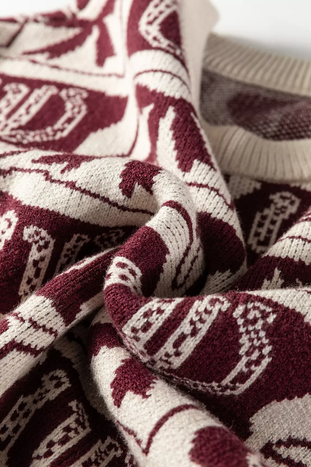 Bows & Horseshoes Pattern Western Round Neck Sweater, image 8