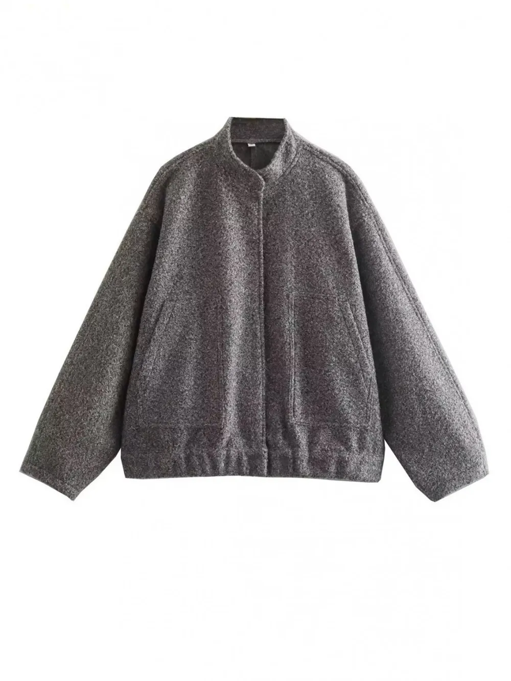 Full Size Snap Down Drop Shoulder Jacket, image 10