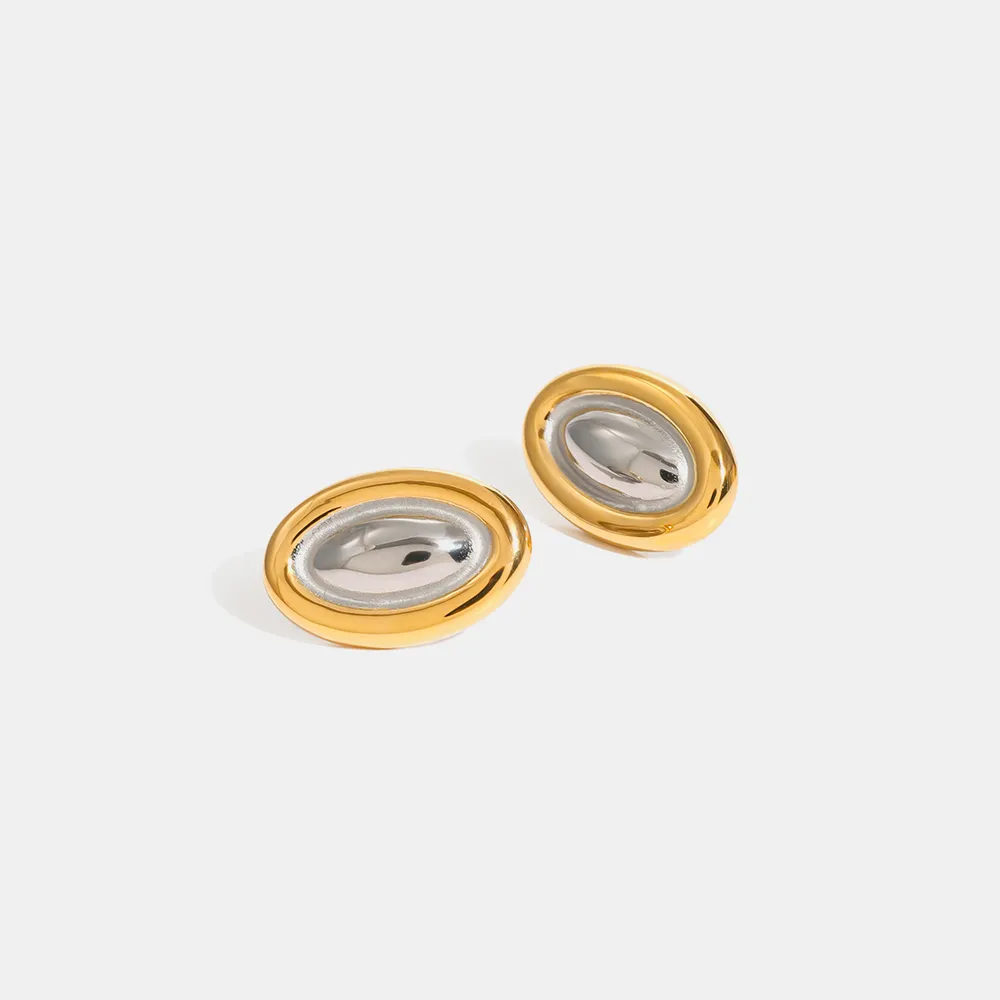 18K Gold-Plated Stainless Steel Stud Earring, image 5