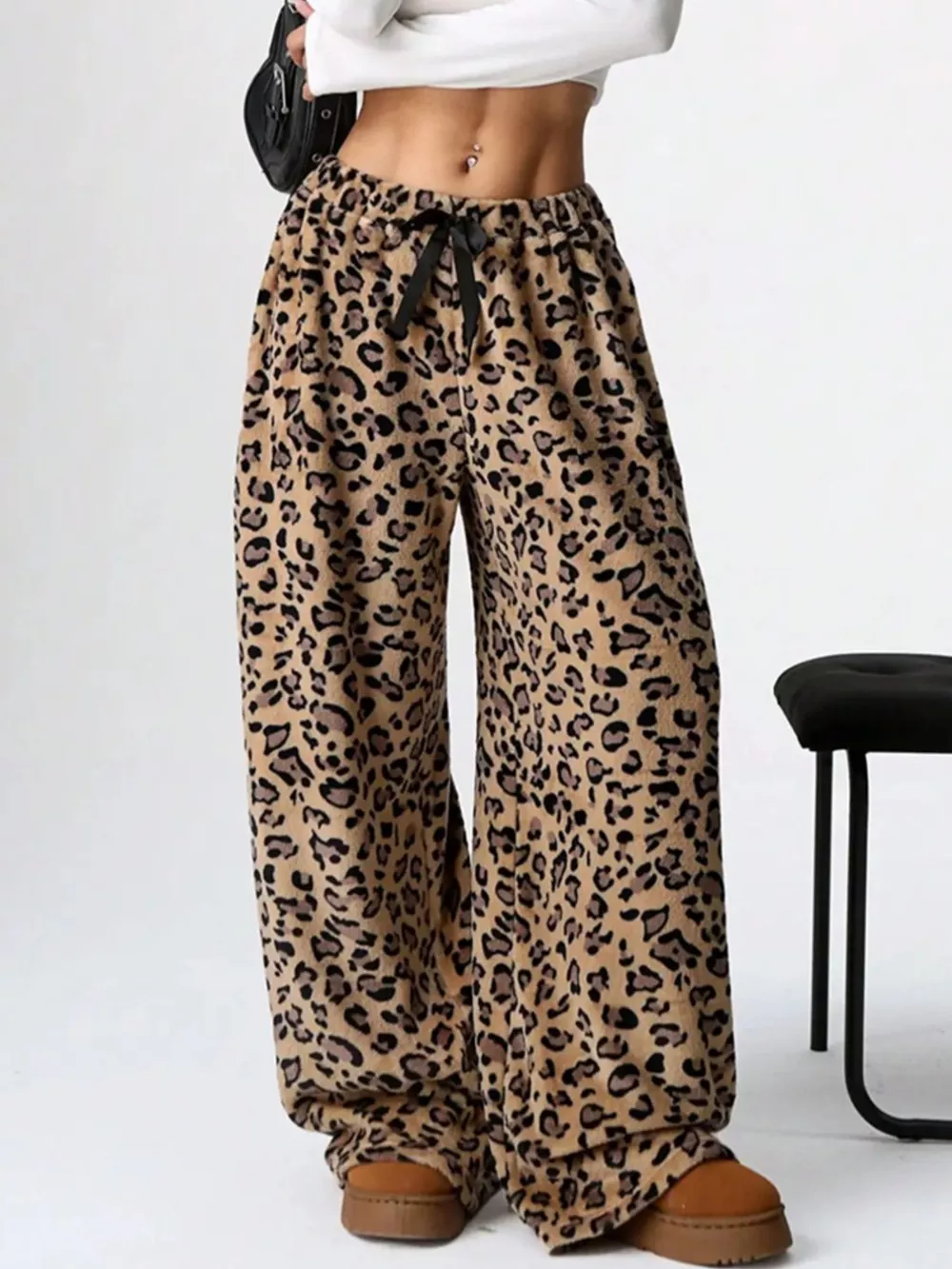 Drawstring Wide Leg Pants, image 4