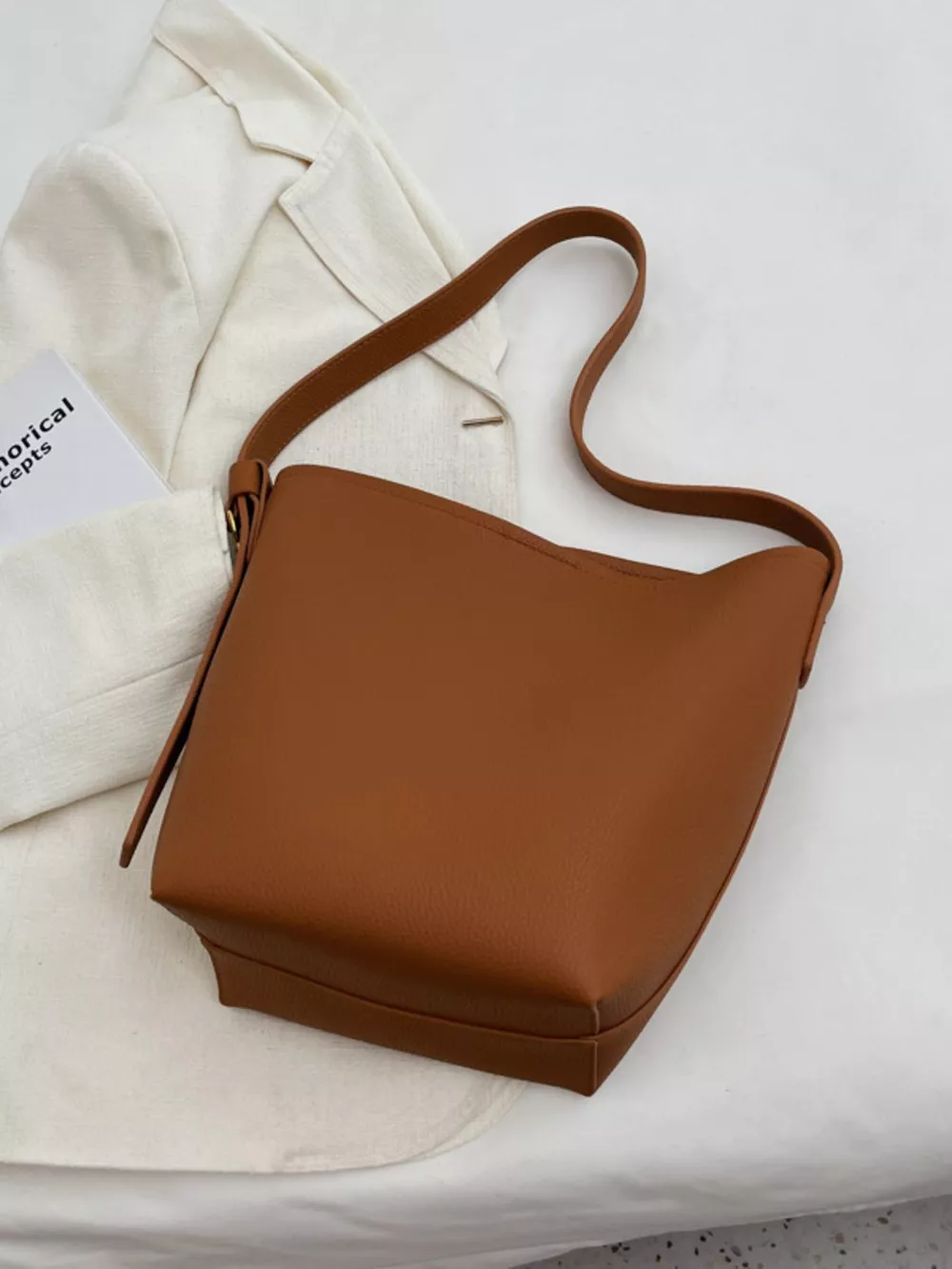 Minimalist PU Leather Shoulder Bag, image 3