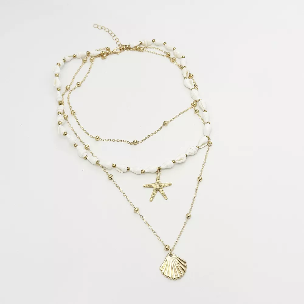 Bohemian Seashell Layered Necklace, image 5