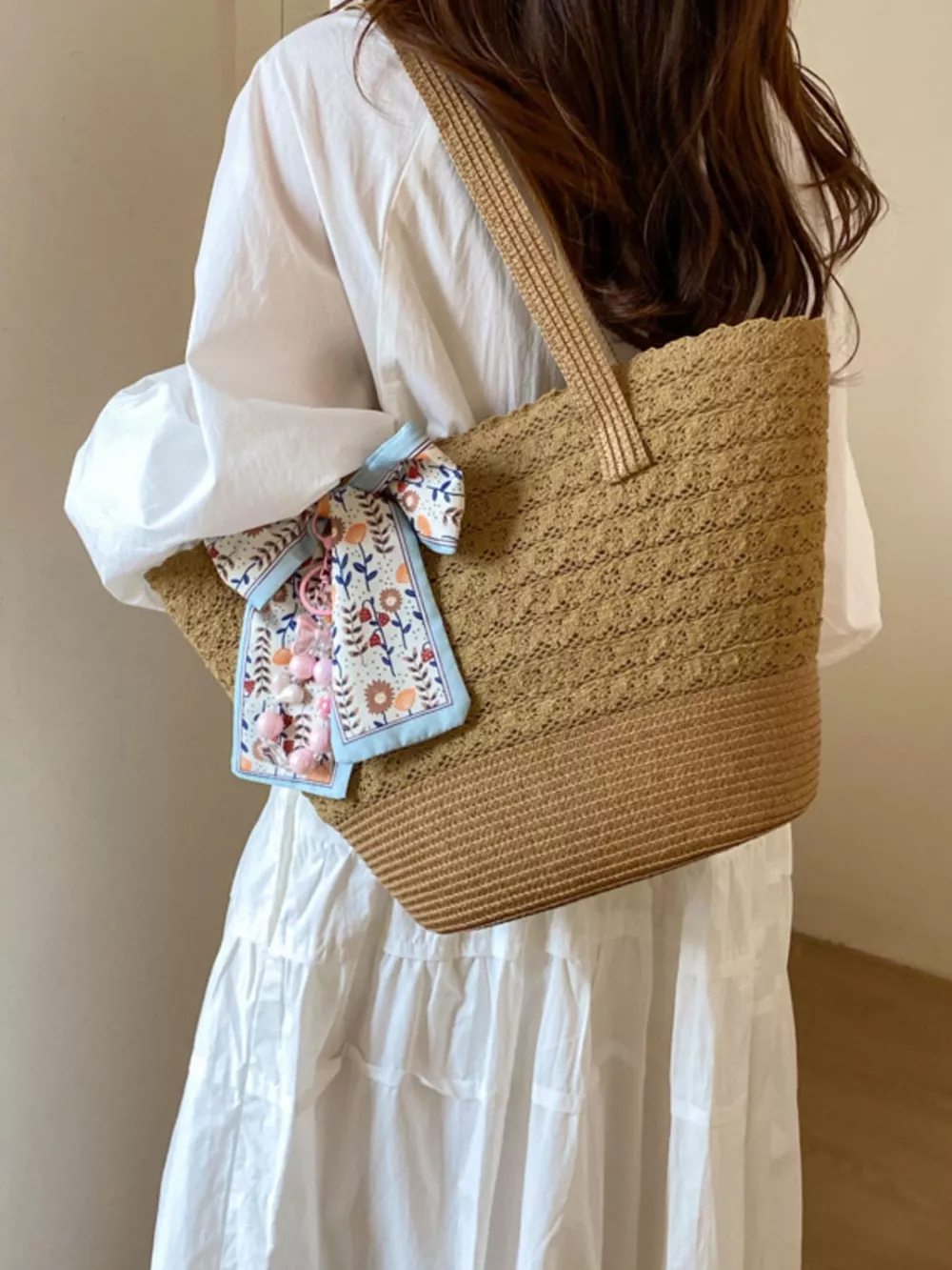 Straw Woven Shoulder Bag, image 3
