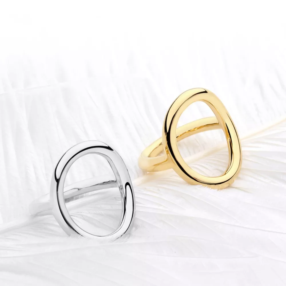 18K Gold-Plated Copper Round Ring, image 4