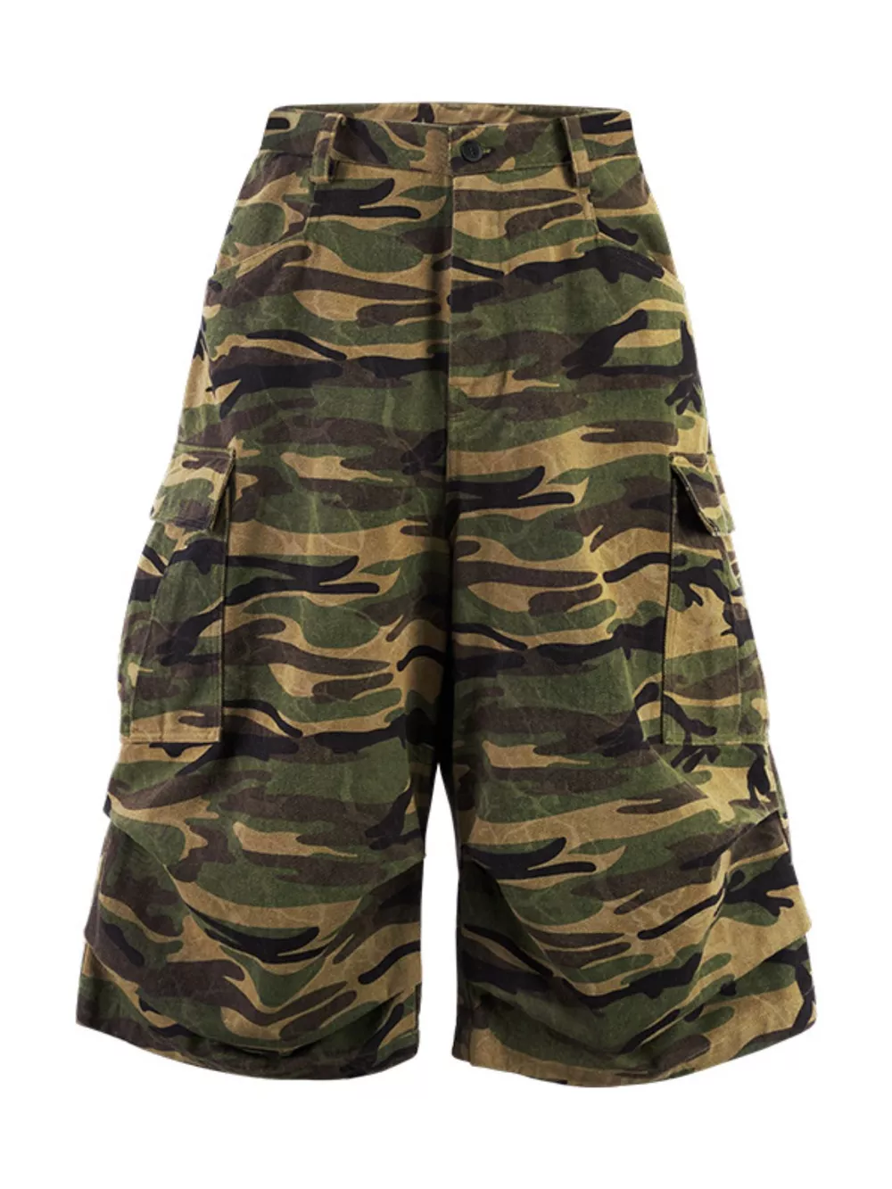 Men's Camo Cargo Culottes Shorts, image 5