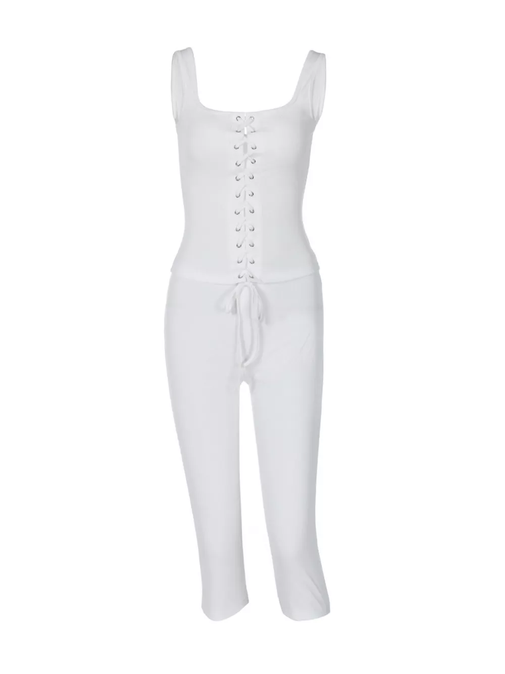 Lace-Up Tank and Capris Set, image 6