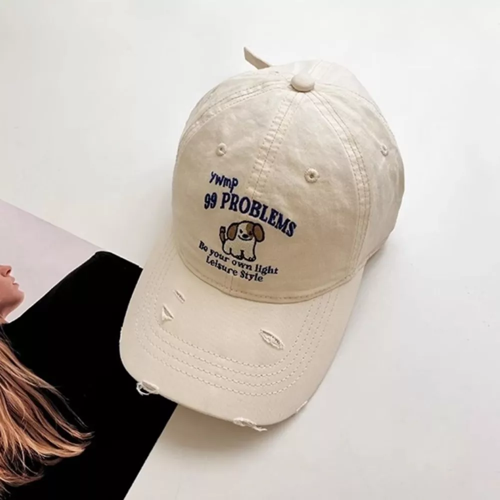 Dog Distressed Baseball Cap