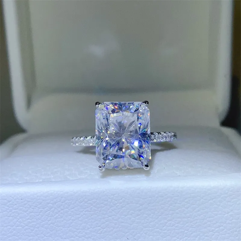 5 Carat Moissanite Zircon 925 Sterling Silver Ring, image 3