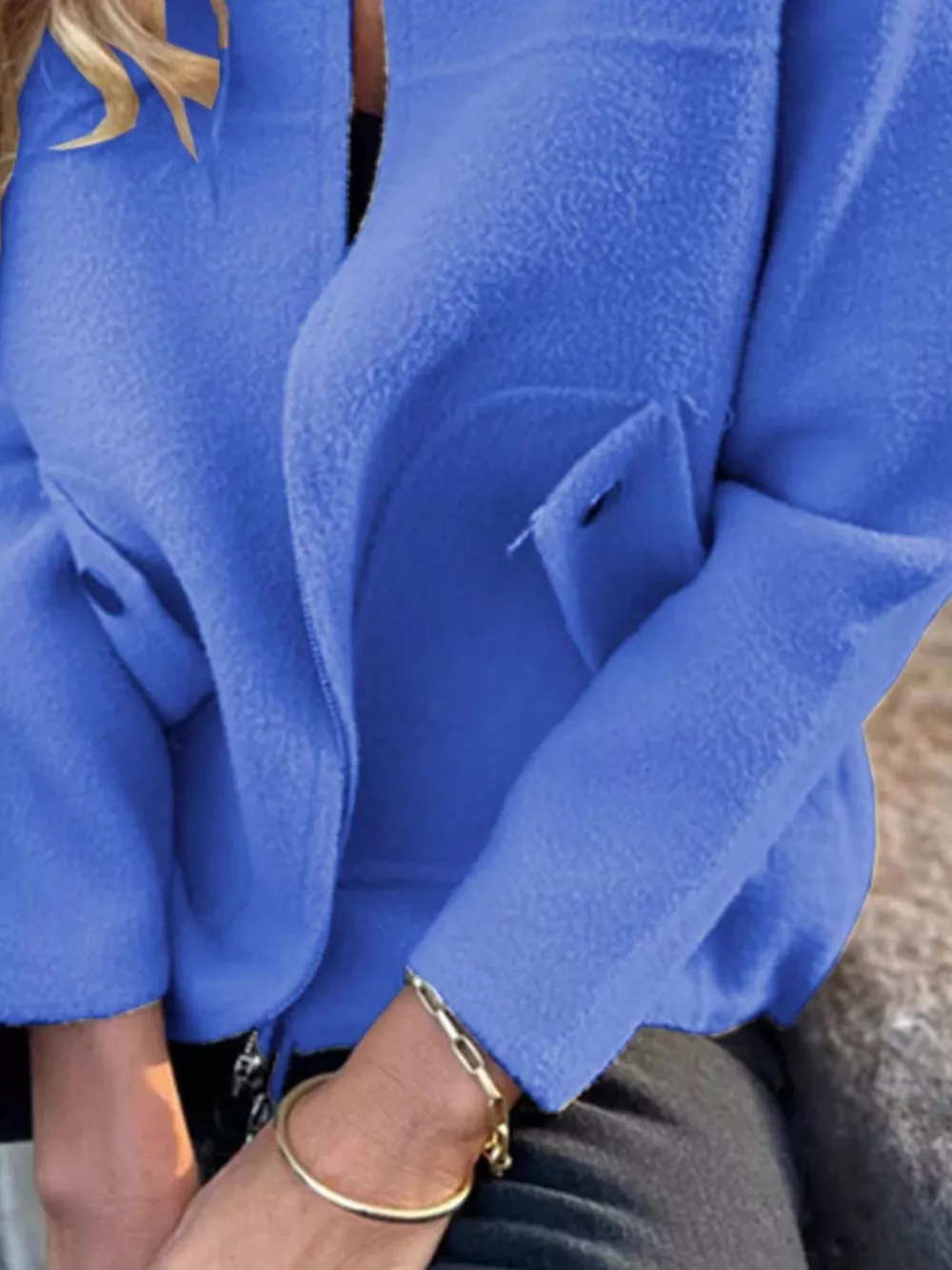 Full Size Textured Knit Zip Up Outerwear Plus Size, image 15