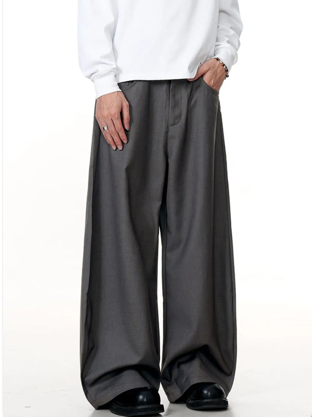 Men's Wide Leg Relaxed Fit Casual Pants, image 3