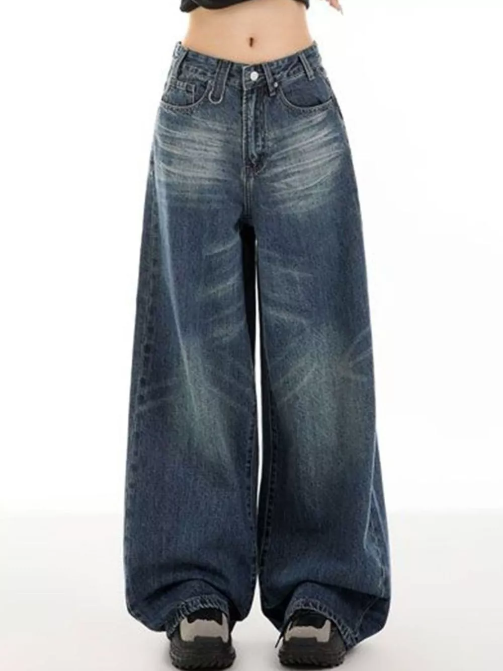 Vintage Wash Wide Leg Jeans, image 3