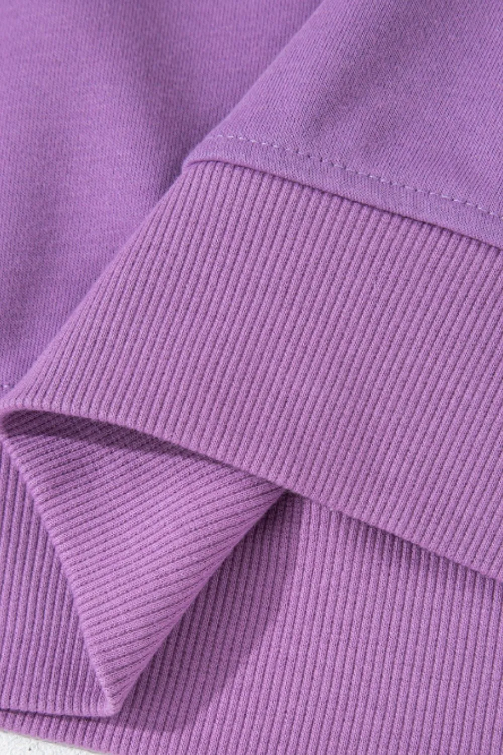 Contrast Round Neck Long Sleeve Sweatshirt, image 2