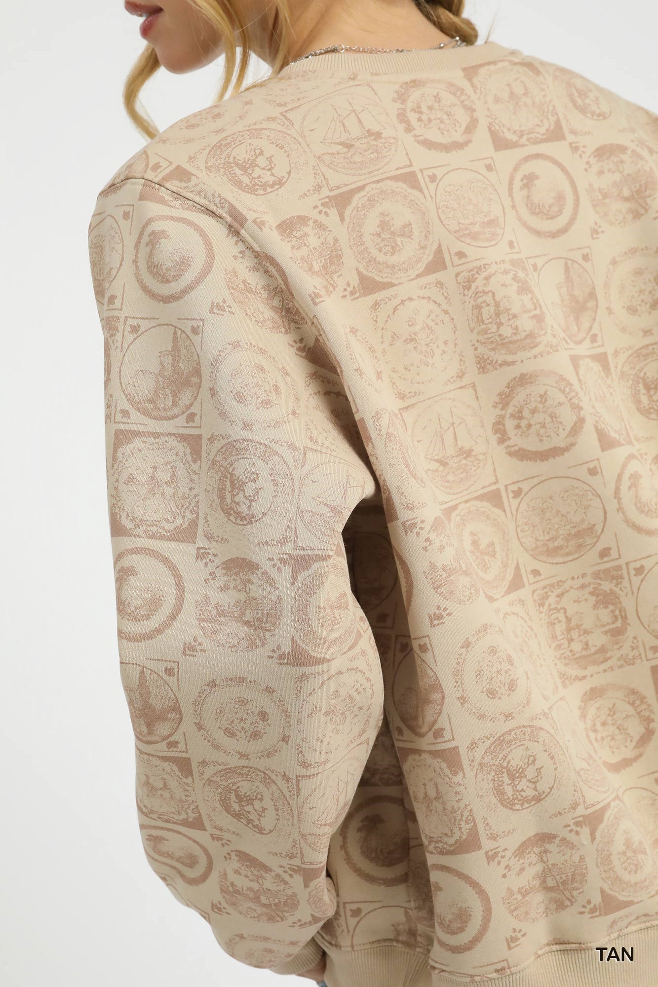 Coin Stamp Print Sweatshirt, image 5