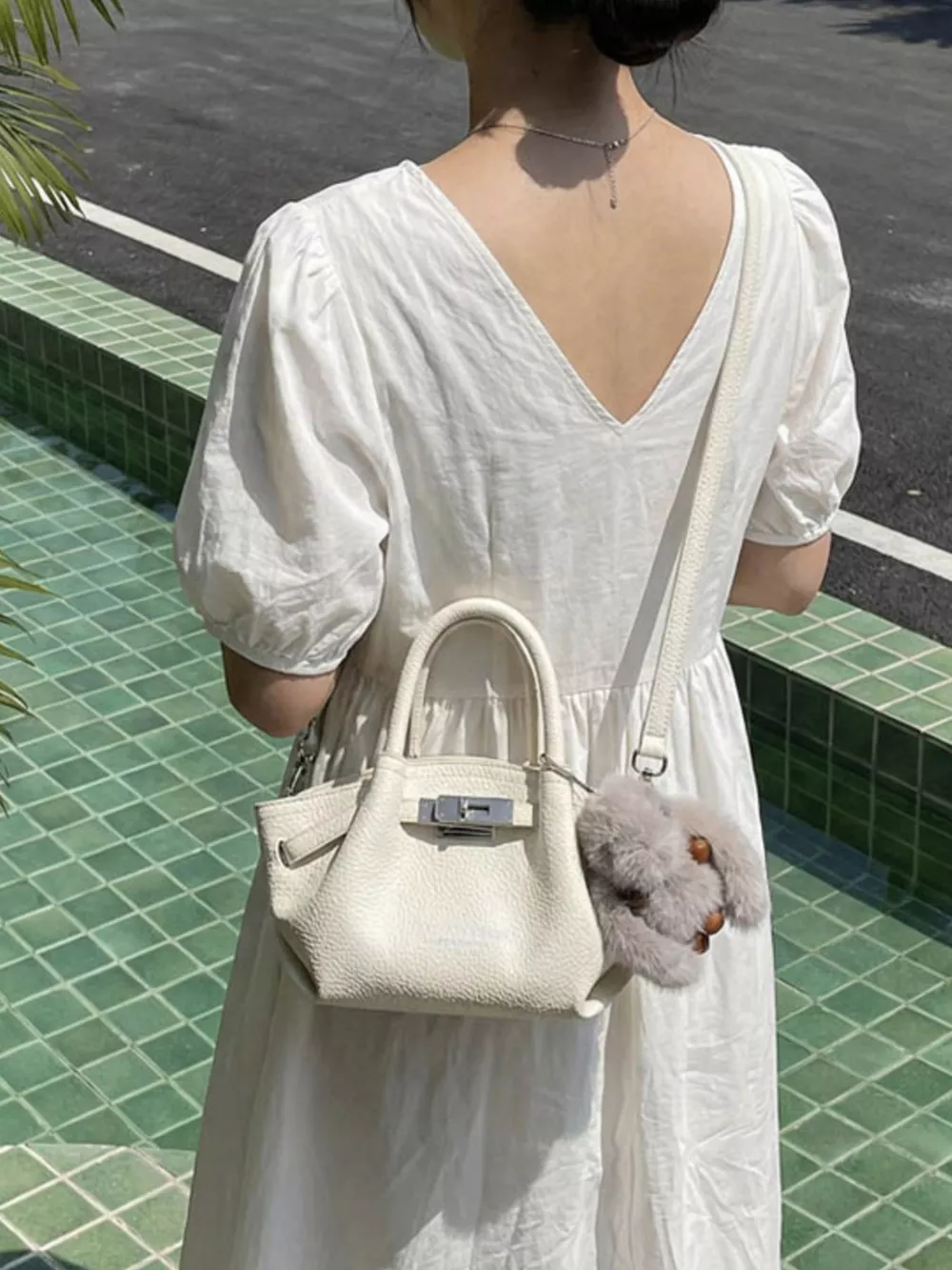 Top Handle Leather Crossbody Bag, image 4