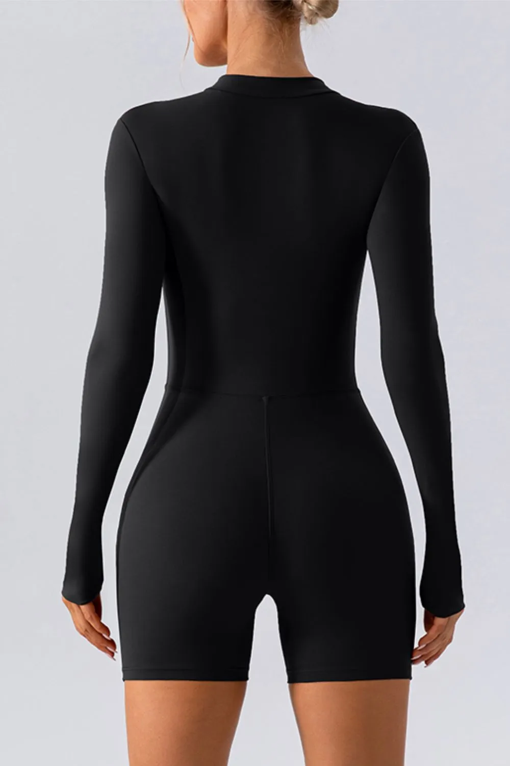 Half Zip Long Sleeve Active Romper, image 15