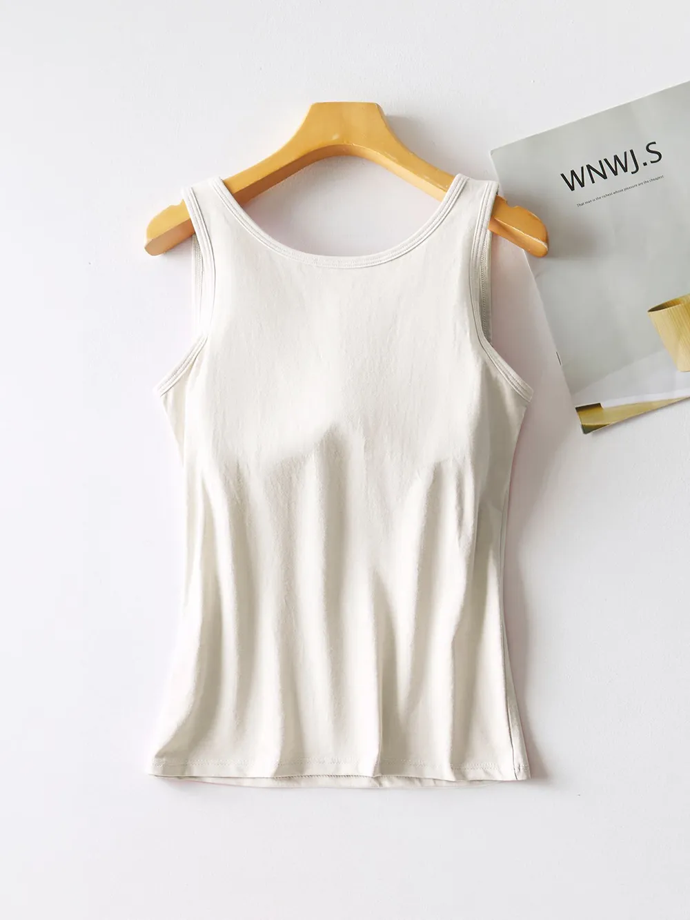 Round Neck Tank with Bra, image 2