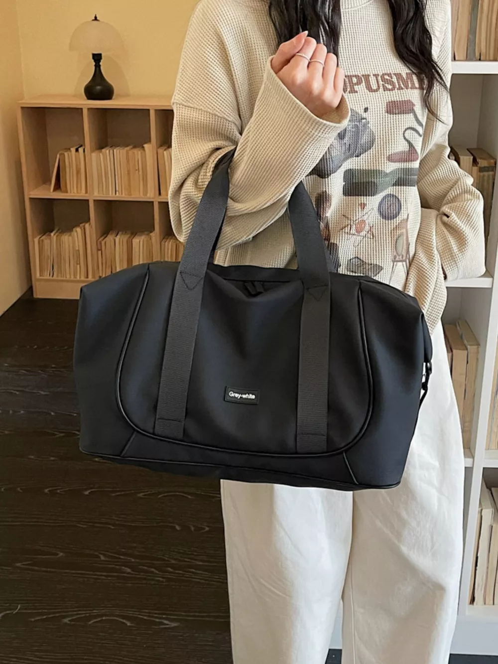 Adjustable Strap Nylon Travel Bag, image 8