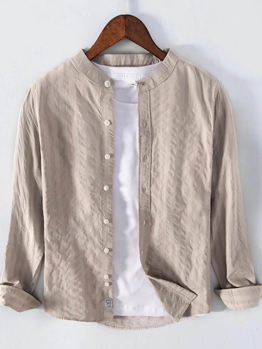 Men's Plus Size Button Up Long Sleeve Shirt, image 10