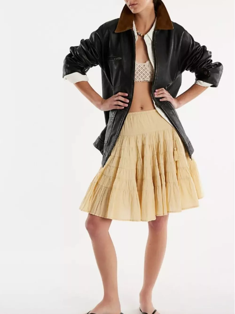 Tiered Drawstring Mini Skirt, image 9