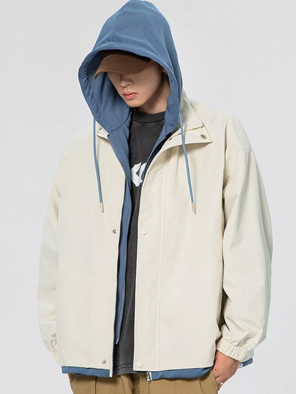 Men's Plus Size Casual Lightweight Windbreaker Jacket, image 4