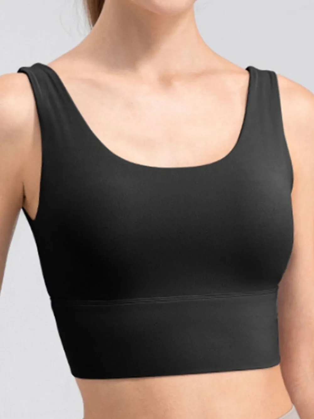 Scoop Neck Wide Strap Active Tank, image 8